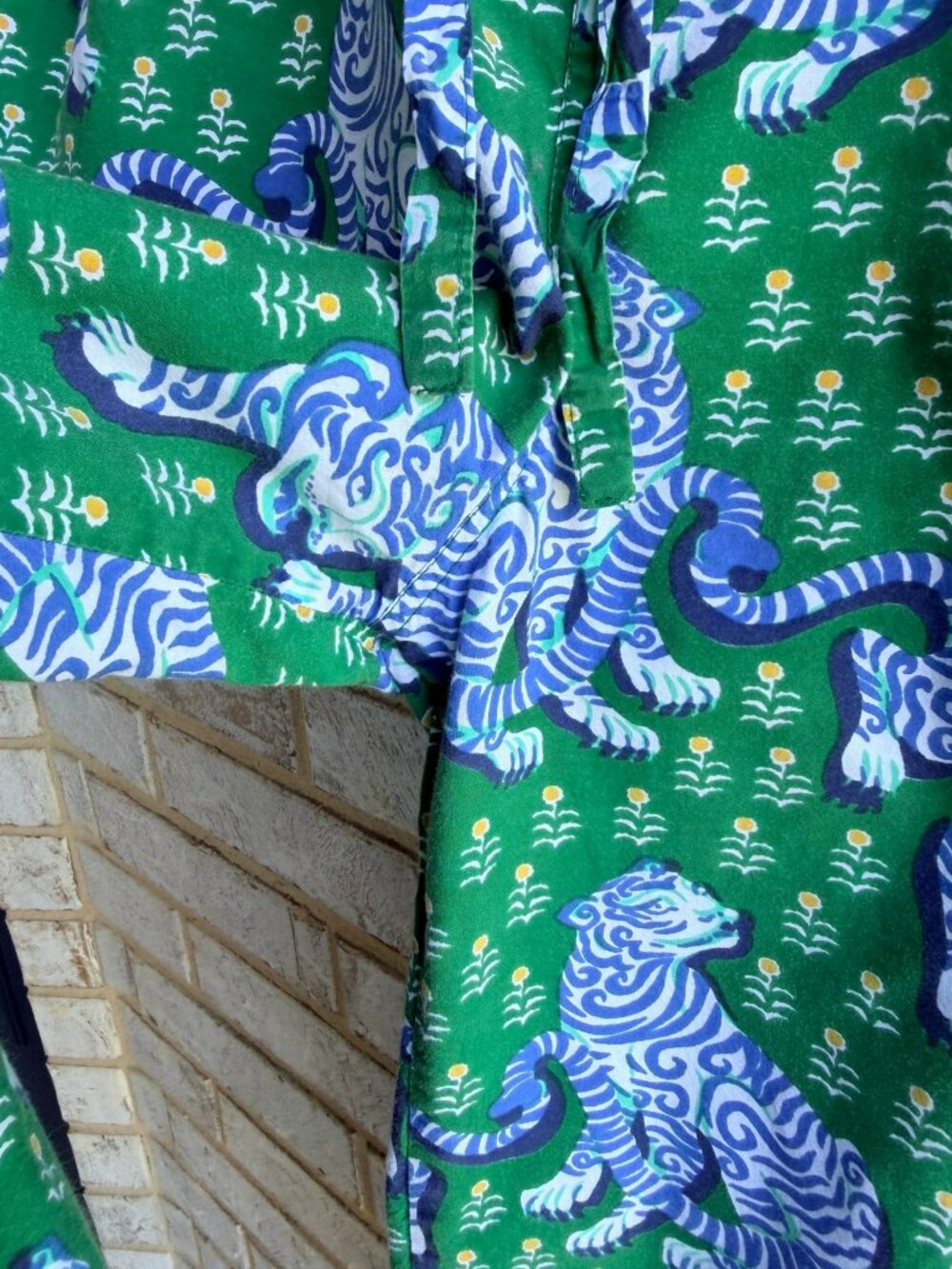 Printfresh Tiger Queen Cropped Pajama Pants 100% Cotton Women's Size L - Picture 7 of 8